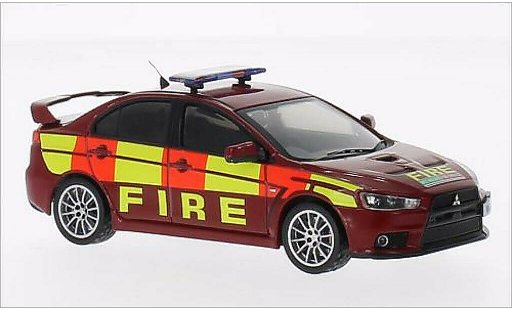Mitsubishi Lancer Evolution X 1/43 IXO Evo RHD Bomberos 2011 coche miniatura