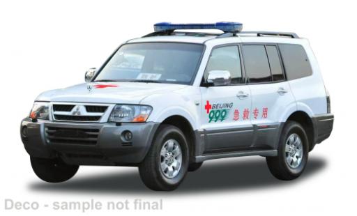 Mitsubishi Pajero 1/18 Sun Star V73 Beijing Red Cross Rescue Service Center 1:18 coche miniatura