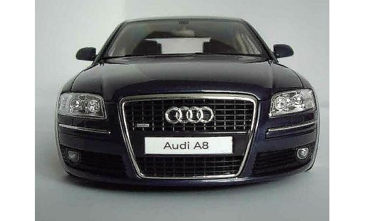 Audi A8 berline 1/18 Norev 4.2 TDI azul fonce jantes bords larges coche miniatura