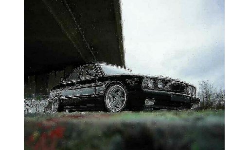 Bmw 535 tuning 1/18 Minichamps 1988 i negro jantes ac schnitzer coche miniatura