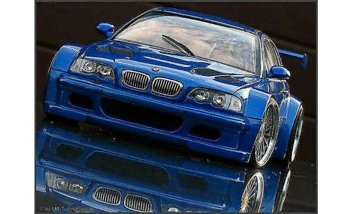 Bmw M3 coupe 1/18 Minichamps GTR E46 azul jantes 20 pouces coche miniatura