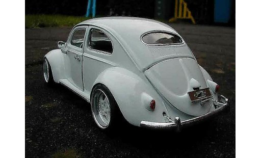 Volkswagen Kafer Base 1/18 Burago coccinelle blanco jantes porsche coche miniatura
