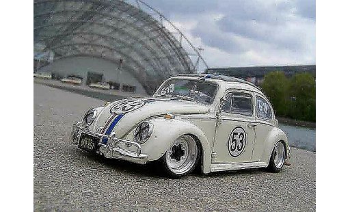 Volkswagen Kafer Herbie 1/18 Burago coxinelle jantes bords larges coche miniatura