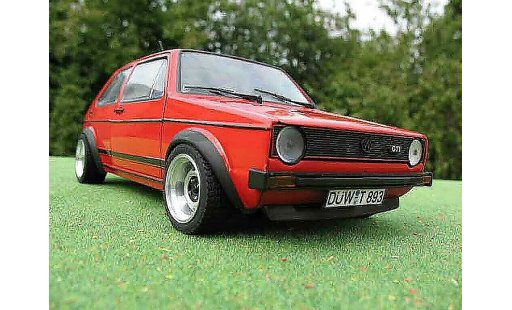 Volkswagen Golf GTI 1/18 Solido jantes ATS 13 pouces rojo coche miniatura