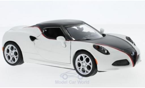 Coche miniatura Alfa Romeo 4C 1/24 Motormax matt-blanco/matt-negro Alfa Romeo 4C 1/24 Motormax matt-blanco/matt-negro coche miniatura