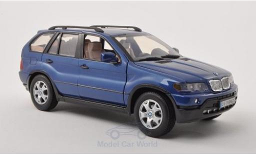 Coche miniatura Bmw X5 E53 1/18 Motormax (E53) metalico azul Bmw X5 E53 1/18 Motormax (E53) metalico azul coche miniatura