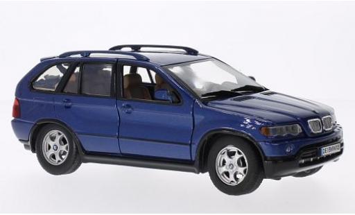 Bmw X5 1/24 Motormax metalico azul sans Vitrine coche miniatura