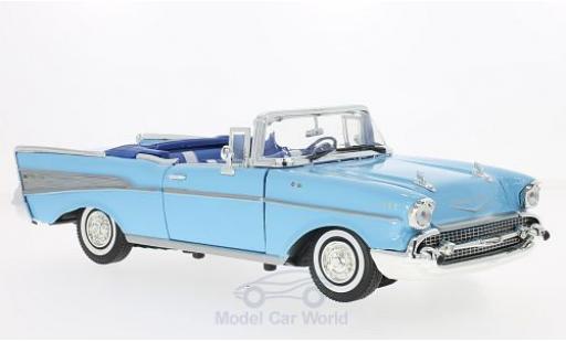 Coche miniatura Chevrolet Bel Air 1957 1/18 Motormax Convertible azul 1957 Chevrolet Bel Air 1957 1/18 Motormax Convertible azul 1957 coche miniatura