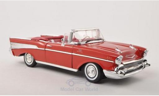 Coche miniatura Chevrolet Bel Air 1957 1/18 Motormax Convertible rojo 1957 Chevrolet Bel Air 1957 1/18 Motormax Convertible rojo 1957 coche miniatura
