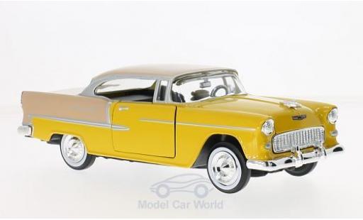 Coche miniatura Chevrolet Bel Air 1/24 Motormax amarillo/marron 1955 Chevrolet Bel Air 1/24 Motormax amarillo/marron 1955 coche miniatura