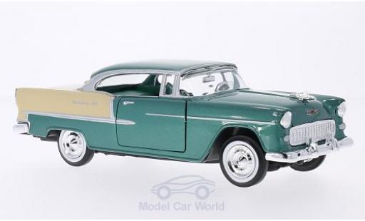 Coche miniatura Chevrolet Bel Air 1/24 Motormax Hardtop metalico verde/beige 1955 Chevrolet Bel Air 1/24 Motormax Hardtop metalico verde/beige 1955 coche miniatura