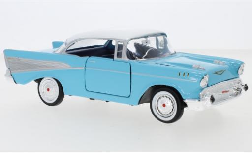 Coche miniatura Chevrolet Bel Air 1/24 Motormax azul/blanco 1957 Chevrolet Bel Air 1/24 Motormax azul/blanco 1957 coche miniatura