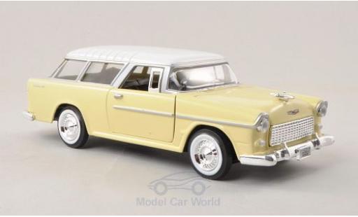Coche miniatura Chevrolet Bel Air 1/24 Motormax Nomad amarillo/blanco 1955 Chevrolet Bel Air 1/24 Motormax Nomad amarillo/blanco 1955 coche miniatura