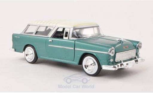 Coche miniatura Chevrolet Bel Air 1/24 Motormax Nomad metalico verde/beige 1955 Chevrolet Bel Air 1/24 Motormax Nomad metalico verde/beige 1955 coche miniatura