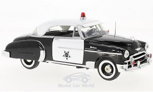 Coche miniatura Chevrolet Bel Air 1/24 Motormax negro/blanco Police 1950 Chevrolet Bel Air 1/24 Motormax negro/blanco Police 1950 coche miniatura