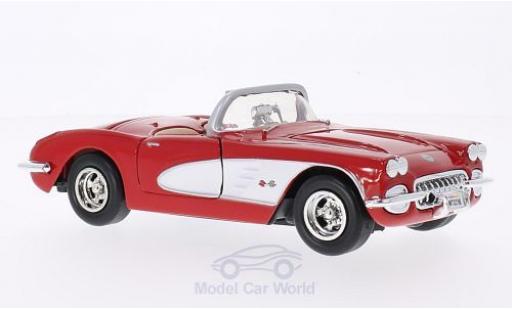Coche miniatura Chevrolet Corvette 1/24 Motormax (C1) rojo/blanco 1959 Chevrolet Corvette 1/24 Motormax (C1) rojo/blanco 1959 coche miniatura