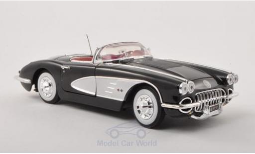 Coche miniatura Chevrolet Corvette 1/18 Motormax C1 negro/gris 1958 Chevrolet Corvette 1/18 Motormax C1 negro/gris 1958 coche miniatura
