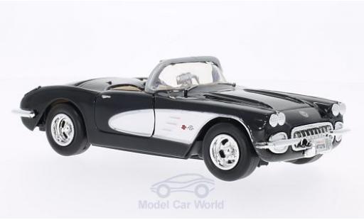 Coche miniatura Chevrolet Corvette 1/24 Motormax (C1) negro/blanco 1959 ohne Vitrine Chevrolet Corvette 1/24 Motormax (C1) negro/blanco 1959 ohne Vitrine coche miniatura