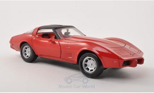 Coche miniatura Chevrolet Corvette 1/24 Motormax C3 rojo 1979 ohne Vitrine Chevrolet Corvette 1/24 Motormax C3 rojo 1979 ohne Vitrine coche miniatura