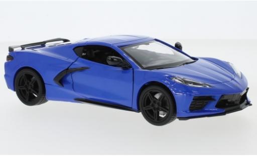 Chevrolet Corvette 1/24 Motormax C8 Stingray metalico azul 2020 coche miniatura