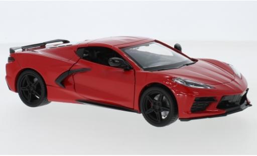 Coche miniatura Chevrolet Corvette 1/24 Motormax C8 Stingray rojo 2020 Chevrolet Corvette 1/24 Motormax C8 Stingray rojo 2020 coche miniatura