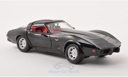 Coche miniatura Chevrolet Corvette 1/24 Motormax negro 1979 ohne Vitrine Chevrolet Corvette 1/24 Motormax negro 1979 ohne Vitrine coche miniatura