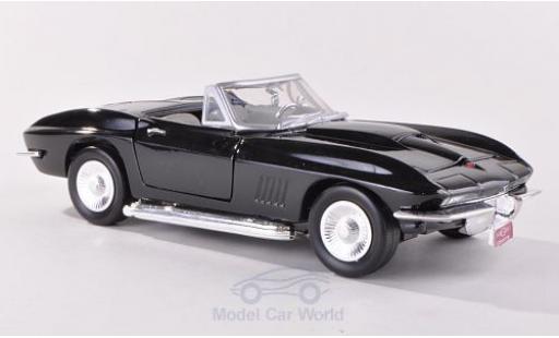 Coche miniatura Chevrolet Corvette 1/24 Motormax Stingray Convertible (C2) negro 1967 Chevrolet Corvette 1/24 Motormax Stingray Convertible (C2) negro 1967 coche miniatura