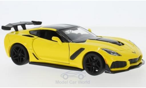 Coche miniatura Chevrolet Corvette 1/24 Motormax ZR1 amarillo/negro 2019 Chevrolet Corvette 1/24 Motormax ZR1 amarillo/negro 2019 coche miniatura