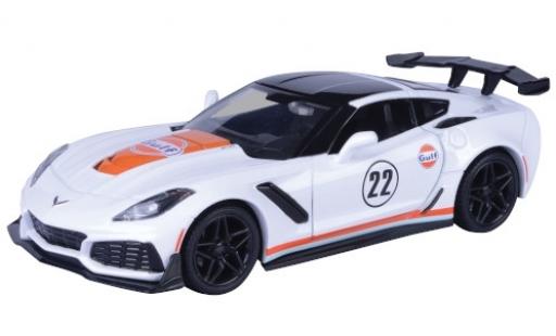 Coche miniatura Chevrolet Corvette 1/24 Motormax ZR1 blanco Gulf 2019 Chevrolet Corvette 1/24 Motormax ZR1 blanco Gulf 2019 coche miniatura