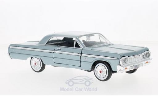 Chevrolet Impala 1/24 Motormax metalico azul 1964 ohne Vitrine coche miniatura