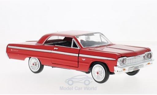 Coche miniatura Chevrolet Impala 1/24 Motormax rojo 1964 Chevrolet Impala 1/24 Motormax rojo 1964 coche miniatura