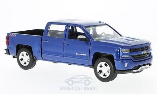 Chevrolet Silverado 1/27 Motormax 1500 LT - Z71 azul 2017 Maßstab:1:27 Doppelkabine mit kurzer Ladefläche coche miniatura