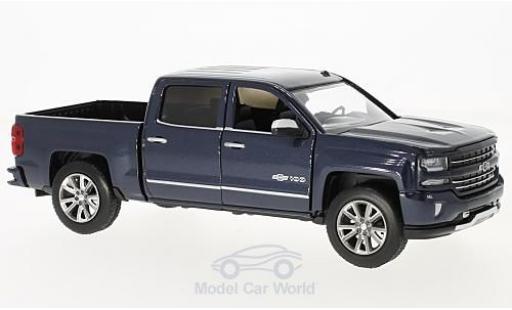 Chevrolet Silverado 1/27 Motormax Centennial Edition metalico azul 2018 coche miniatura