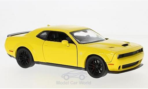 Dodge Challenger 1/24 Motormax SRT Hellcat Wide-Body amarillo 2018 coche miniatura