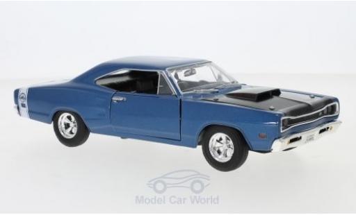 Coche miniatura Dodge Coronet 1/24 Motormax Super Bee metalico azul/negro 1969 Dodge Coronet 1/24 Motormax Super Bee metalico azul/negro 1969 coche miniatura