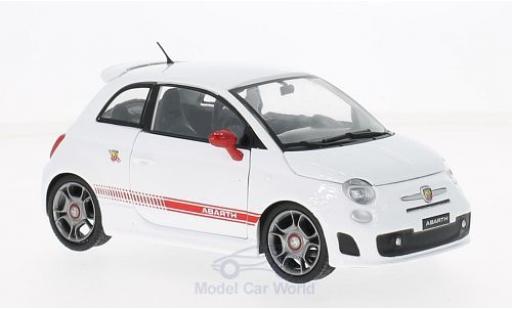 Coche miniatura Fiat 500 F 1/24 Motormax Abarth blanco/rojo 2008 Fiat 500 F 1/24 Motormax Abarth blanco/rojo 2008 coche miniatura