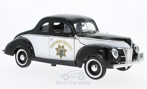 Coche miniatura Ford Deluxe 1/18 Motormax Highway Patrol 1940 Ford Deluxe 1/18 Motormax Highway Patrol 1940 coche miniatura