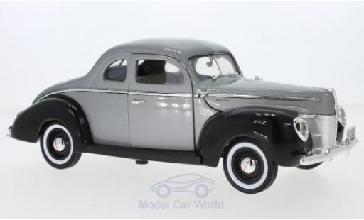 Coche miniatura Ford Deluxe 1/18 Motormax metalico gris/negro 1940 Ford Deluxe 1/18 Motormax metalico gris/negro 1940 coche miniatura