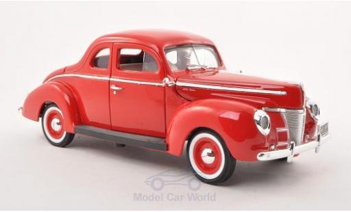 Coche miniatura Ford Deluxe 1/18 Motormax rojo 1940 Ford Deluxe 1/18 Motormax rojo 1940 coche miniatura
