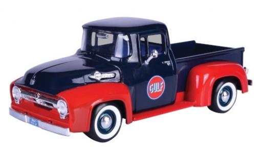 Coche miniatura Ford F-1 1/24 Motormax 00 Pick Up azul/rojo Gulf 1956 Ford F-1 1/24 Motormax 00 Pick Up azul/rojo Gulf 1956 coche miniatura
