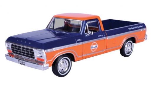 Coche miniatura Ford F-1 1/24 Motormax 50 Custom Pick Up azul/naranja Gulf Ford F-1 1/24 Motormax 50 Custom Pick Up azul/naranja Gulf coche miniatura