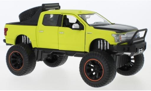 Ford F-1 1/24 Motormax 50 Lariat Crew Cab Off Road matt-verde/matt-negro 2019 Maßstab 1:27 coche miniatura