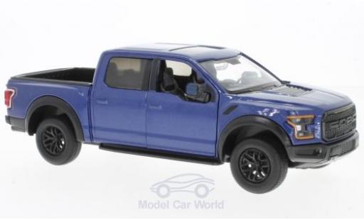 Coche miniatura Ford F-1 1/24 Motormax 50 Raptor metalico azul 2017 Ford F-1 1/24 Motormax 50 Raptor metalico azul 2017 coche miniatura