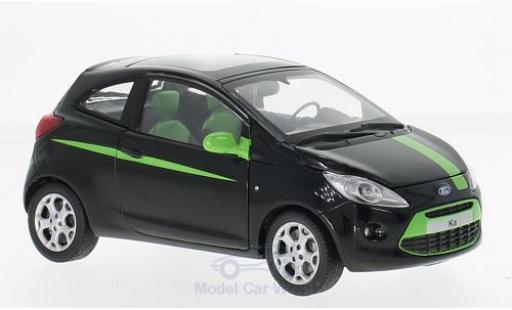 Ford Ka 1/24 Motormax negro/verde coche miniatura