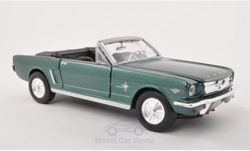 Coche miniatura Ford Mustang 1/24 Motormax Convertible metalico verde 1964 Ford Mustang 1/24 Motormax Convertible metalico verde 1964 coche miniatura