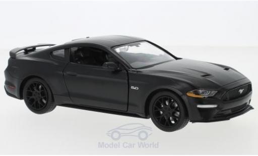 Coche miniatura Ford Mustang 1/24 Motormax GT matt-negro 2018 Ford Mustang 1/24 Motormax GT matt-negro 2018 coche miniatura