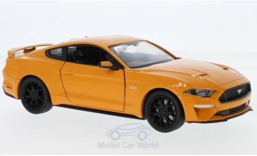 Coche miniatura Ford Mustang 1/24 Motormax GT naranja 2018 Ford Mustang 1/24 Motormax GT naranja 2018 coche miniatura