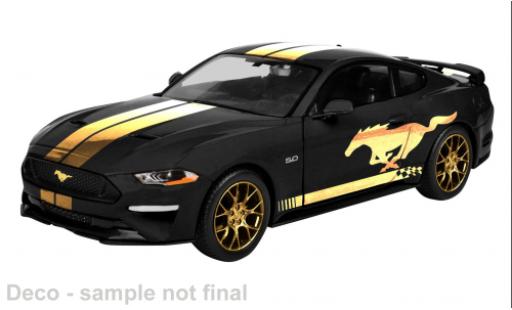 Coche miniatura Ford Mustang 1/24 Motormax GT schwarz/gold 2018 1:24 Ford Mustang 1/24 Motormax GT schwarz/gold 2018 1:24 coche miniatura