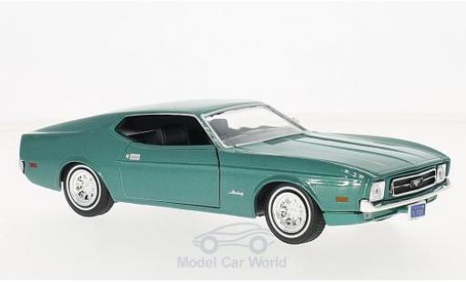 Coche miniatura Ford Mustang 1/24 Motormax Sportsroof metalico verde 1971 Ford Mustang 1/24 Motormax Sportsroof metalico verde 1971 coche miniatura