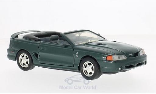 Coche miniatura Ford Mustang 1/24 Motormax SVT Cobra Convertible metalico verde 1998 Ford Mustang 1/24 Motormax SVT Cobra Convertible metalico verde 1998 coche miniatura